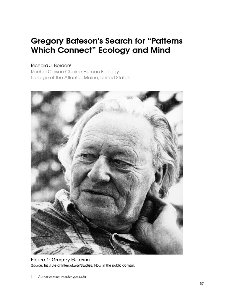 Gregory Bateson's Ecological Mind | PDF | Alfred North Whitehead ...
