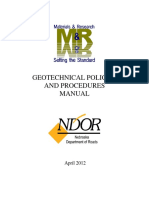 Geotechnical Policies and Procedures Manual: April 2012