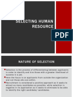 Selecting Human Resource