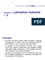 Basic Hydraulics: Culverts - I