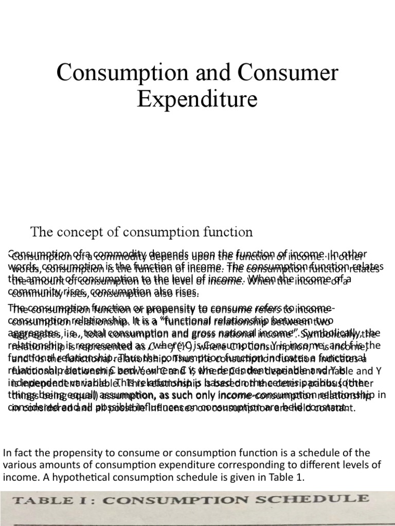 Understanding the Consumption Function | PDF | Macroeconomics | Economics