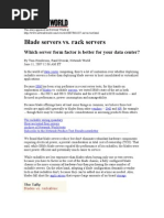 Towers vs Blade vs Rack Servers