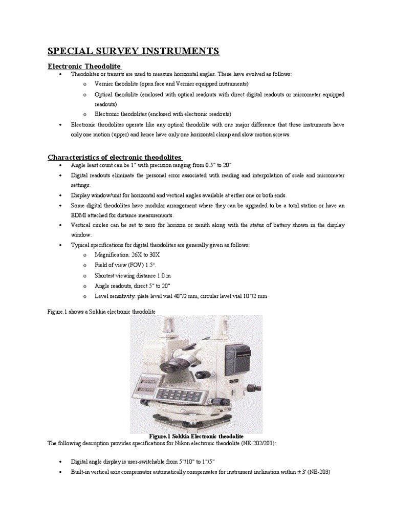 Special Survey Instruments | PDF | Compass | Surveying