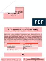 Telecommunicati On Industry: Reliance Jio