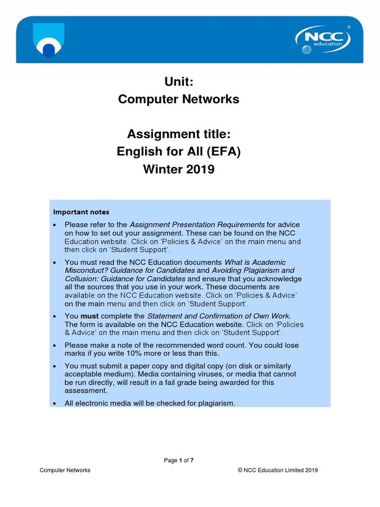 Unit: Computer Networks: Important Notes | PDF | Computer Network ...
