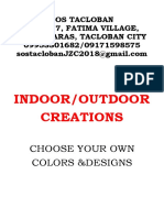 Indoor/Outdoor Creations: Choose Your Own Colors &designs