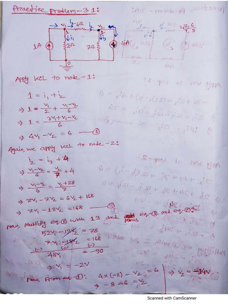 Math Solution of Chapter 3, EEE | PDF