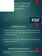 Introduction To Solid State Devices, Examples and Applications