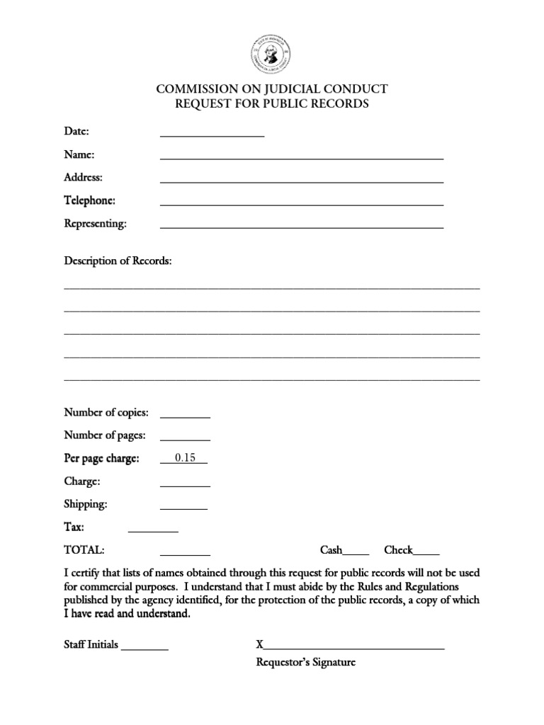 Public Records Request Form | PDF