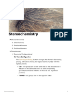 Stereochemistry: Cis Trans Configuration