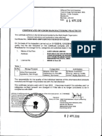 WHO Certificate E120 2019