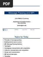 Message Passing and MPI: John Mellor-Crummey