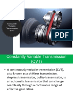 Constantly Variable Transmission (CVT)