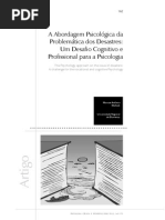 A abordagem psicológica da problemática dos desastres