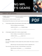 Grinding Mr. Foster'S Gears: Subject-Verb Agreement