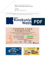 Kinokuniya WebStore, ?promotion Code For January 13-15, 2020