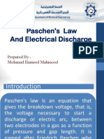 Paschen's Law and Electrical Discharge: Prepared By: Mohanad Hameed Mahmood