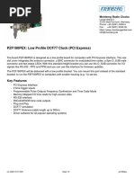 PZF180PEX: Low Profile DCF77 Clock (PCI Express) : Key Features