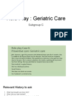 Role Play Geriatric Care
