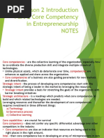 Lesson 2 Introduction Part 2 Core Competency in Entrepreneurship NOTES