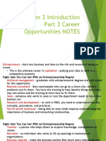 Lesson 3 Introduction Part 3 Career Opportunities NOTES