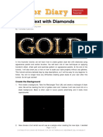 Golden Text With Diamonds