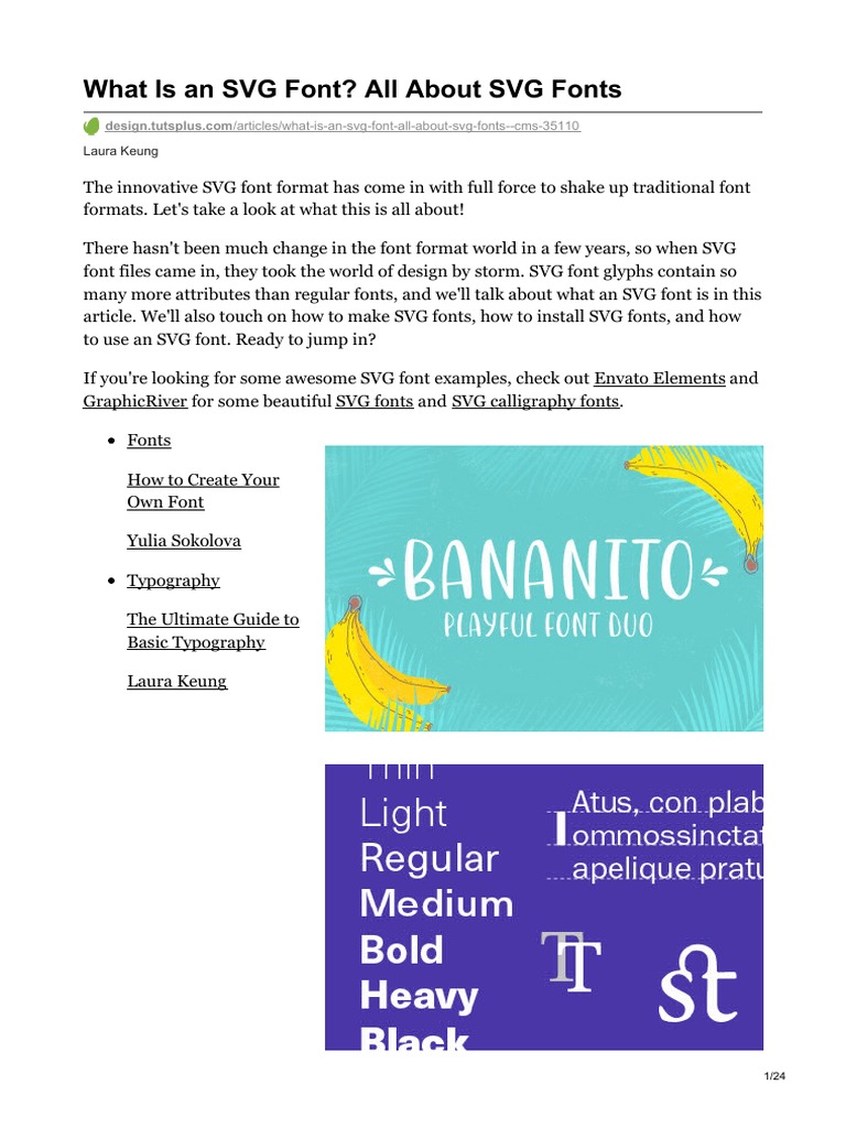 What Is An Svg Font All About Svg Fonts Pdf