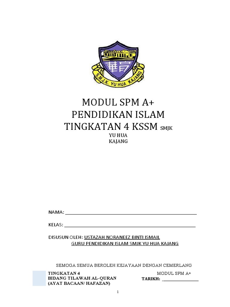 Modul Latihan Pendidikan Islam Tingkatan 4 Kssm 1 Pdf