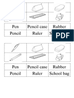 Pen Pencil Case Rubber Pencil Ruler School Bag