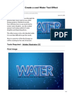 Vector Tutorial Create A Cool Water Text Effect Dripping Texture