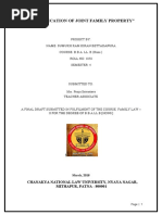 "Classification of Joint Family Property": Chanakya National Law University, Nyaya Nagar, MITHAPUR, PATNA - 800001