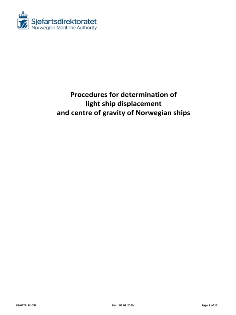 Norwegian Ship Stability Procedures | PDF | Ships | Surveying