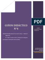 GUION DIDACTICO No. 4. UNIDAD IV CURSO INTRODUCTORIO