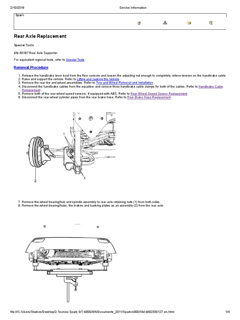 Rear Axle Replacement | PDF | Axle | Land Vehicles
