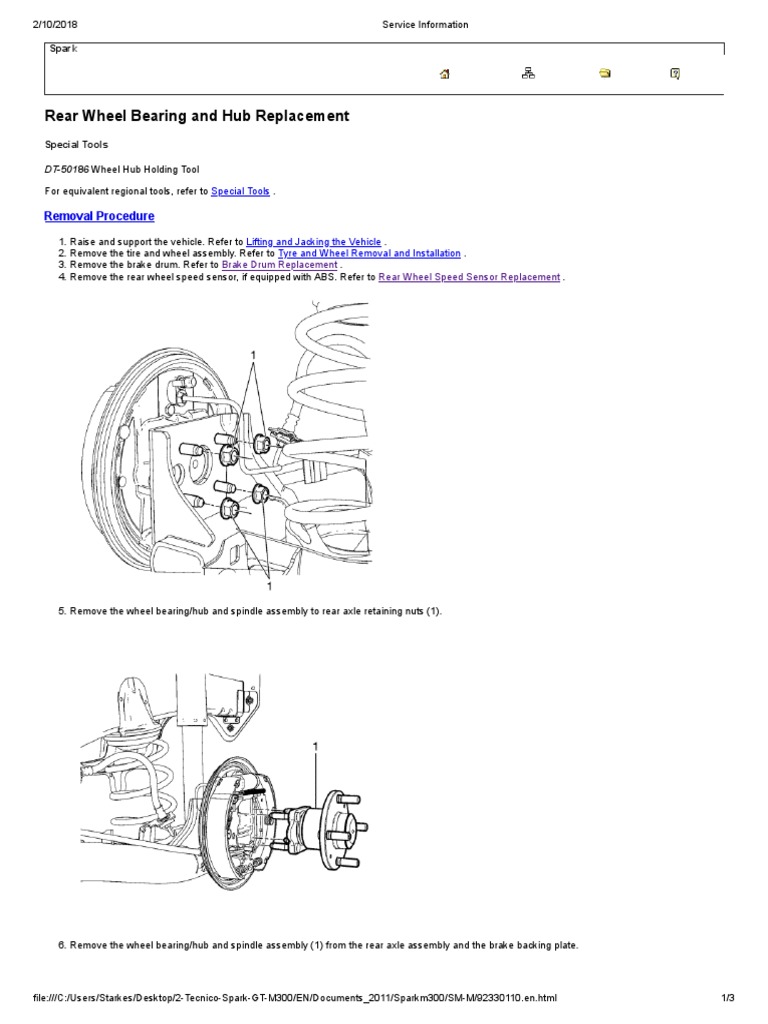 Rear Wheel Bearing and Hub Replacement PDF | PDF | Axle | Vehicles