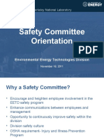 Safety Committee Orientation Training