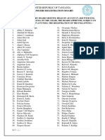 Engineers Registration Board: United Republic of Tanzania