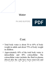 Water: PH and Buffers