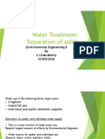 Water Treatment: Separation of Solids: Environmental Engineering II by S Chakraborty 07/09/2020