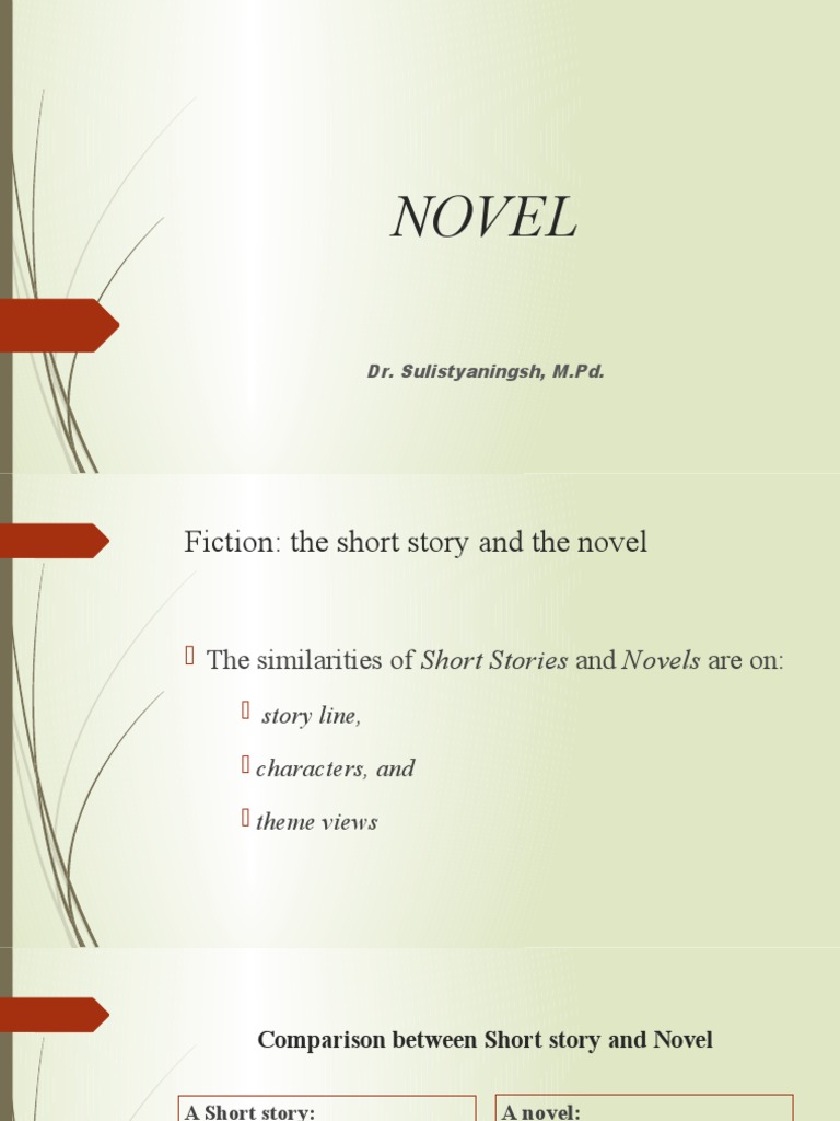 A Comparison of Short Stories and Novels PDF Novels Narration