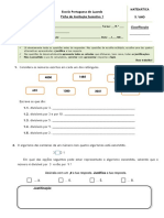 1º Teste 5º Ano V1