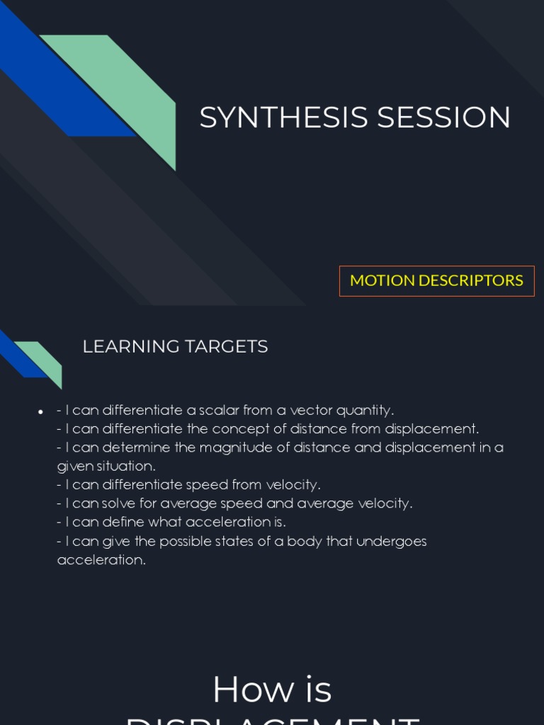 Understanding Motion Descriptors | PDF | Teaching Methods & Materials ...