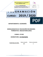 MD - P - Program. Economía 4º Eso - 2020 PDF