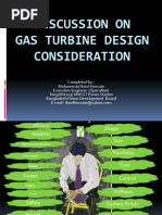 Design Consideration of Gas Turbine