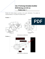 ME306-Metrology and CAD Lab - Sheet 1