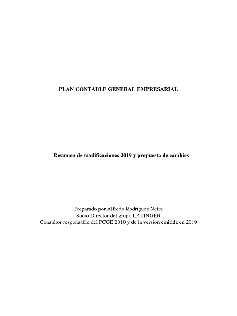 LAG-Resumen - de - Cambios - PCGE - 2019 - (Julio 2020) | PDF | normas ...