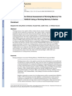 WAIS-III Evaluation of Working Memory Assesment PDF