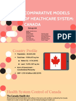 Comparative Models of Healthcare System: Canada: Group 6A