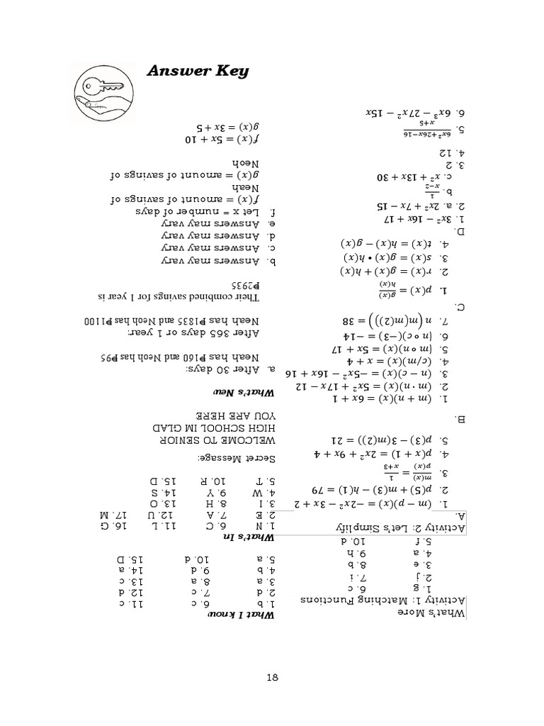 Gen Math11 Q1 Mod3 Operations On Functions 0800 Pdf