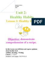Unit 2: Healthy Habits